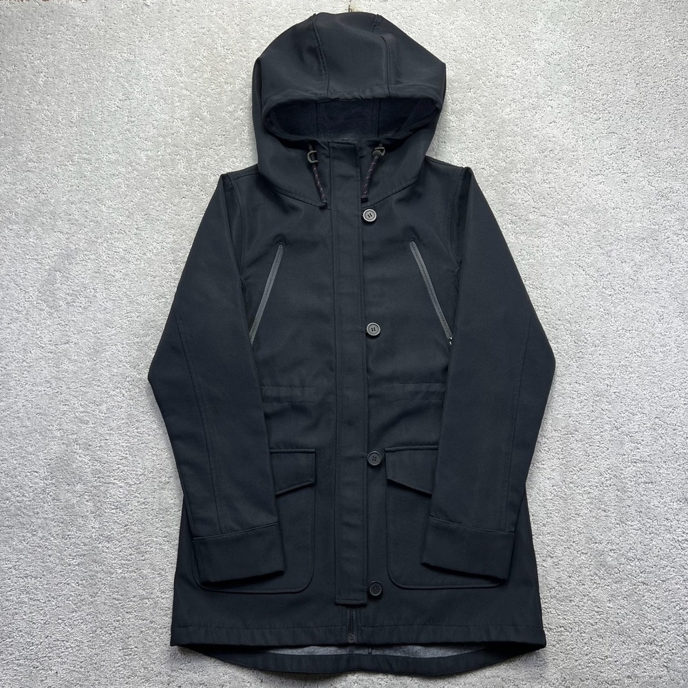 Burton Hooded Parka Jacket Womens Medium Black Dryride Weatherproof Outdoor